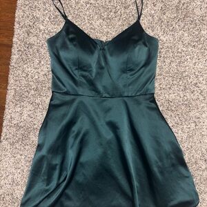 Windsor Teal Satin Dress